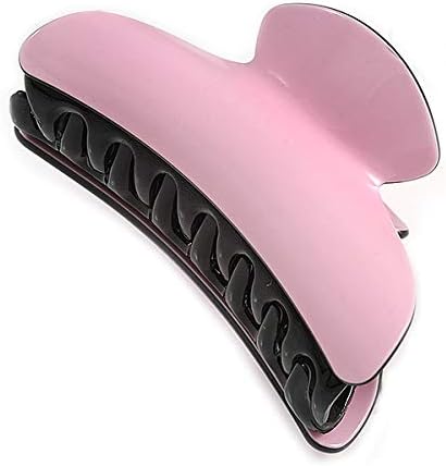 Avalaya Velika pastelna ružičasta akrilna kosa kandža / stezaljka za kosu - 9cm preko puta