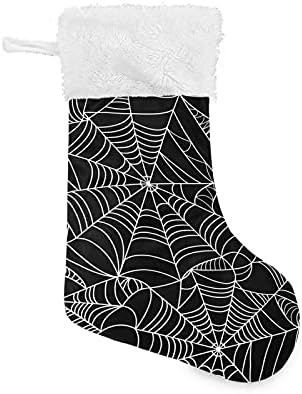 Alaza Božićne čarape Halloween Spider Web Classic Personalizirani Veliki ukrasi za skladištenje za obiteljski odmor Sezona Party Decor