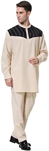 Ljetna muška košulja muška Ležerna džepna muslimanska hlača sa srednjim dugmetom na dolje dvodijelna jakna po mjeri za muškarce