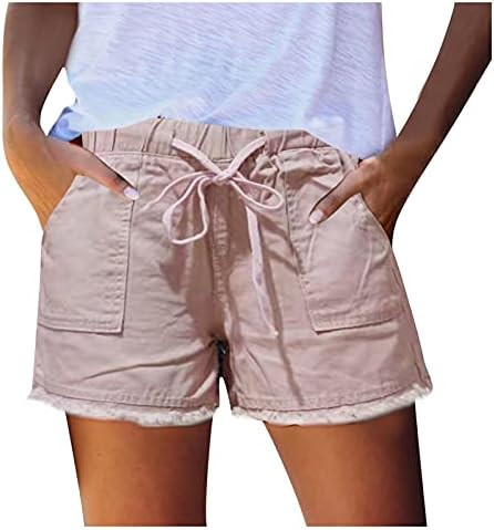FVOWOH Jean šorc za žene plus Size džins šorc labavi struk modne pantalone ljetni teretni srednji kratki bijeli džins šorc