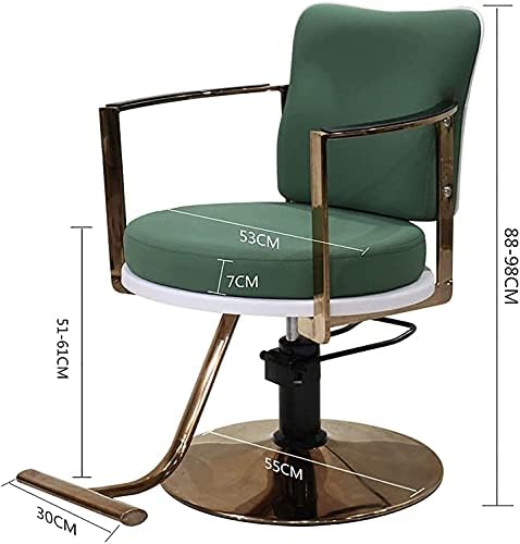 Salonska stolica Hidraulična stolica za posao ili dom, berberska stolica udobna salonska stolica za podizanje i rotiranje kozmetička stolica, nasloni za ruke od nerđajućeg čelika