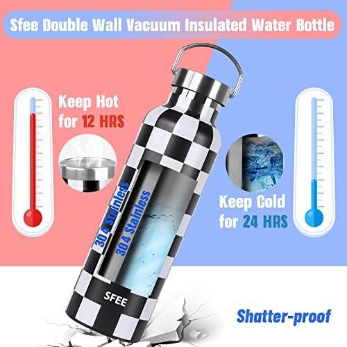 SFEE izolirana boca sa slamnim poklopcima, 25oz boca od nehrđajućeg čelika za vodu Dvostruki zidni vakuum metalni boca za vodu Dječja