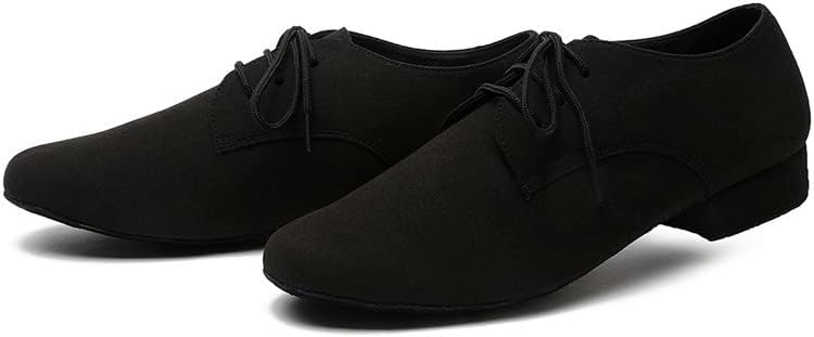 AoQunfs muške cipele sa latino plesom crne kožne kuglice od mikrovlakana za kuglicu Tango Salsa Znakovne cipele, model L273