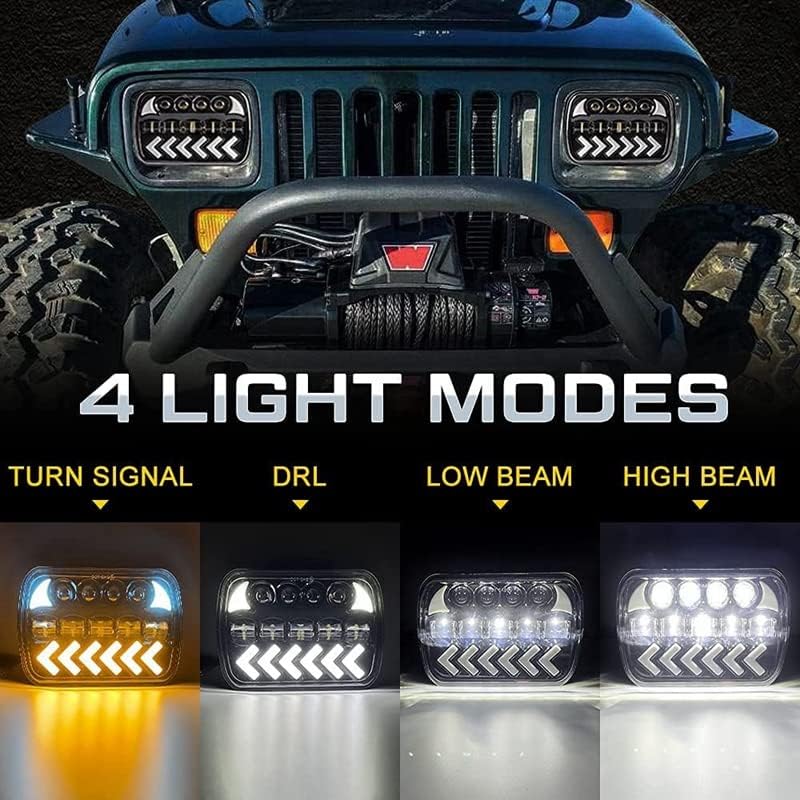 5x7 7x6 pravougaona prednja svjetla 150W sa Žmigavcem visokog/niskog zatvorenog snopa, za upravljanje Jeep Wrangler Arrow
