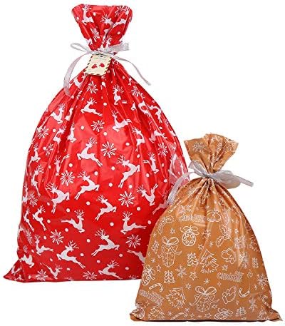 Božićna torba sa oznakom sa imenom, 7 komada, razne veličine velikih / velikih/srednjih / malih božićnih torbi, koristi se za Božićne