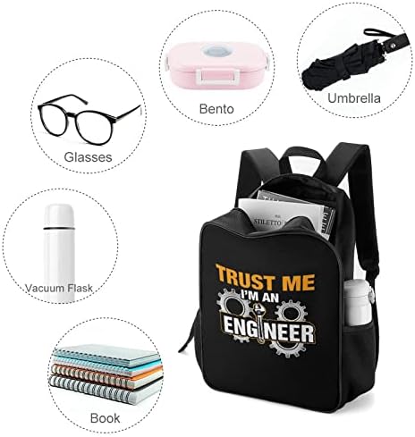 Veruj mi da sam mehanički inženjer Unisex ruksak lagan dnevni torba modne ramena sa džepovima za boce sa vodom