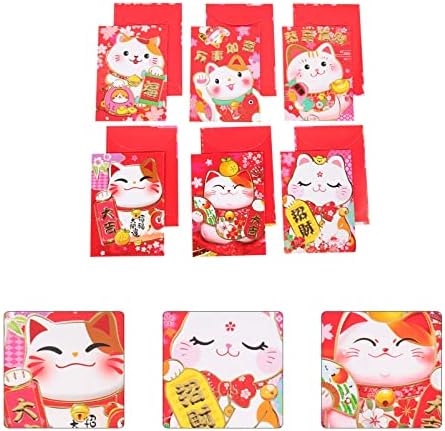 Aboofan Bunny Decor 2023 torba za novac 60kom kineska zečja crvena koverta 2023 Kineski crveni paketi Hong Bao poklon srećni novčani Paketi za prolećni Festival Bunny godina crveni paket crvene koverte