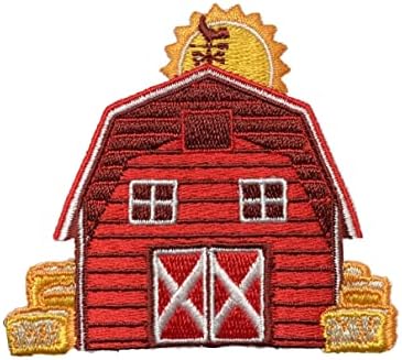 Seoska kuća Crvene barne sa izvezenim željezom na patch-u