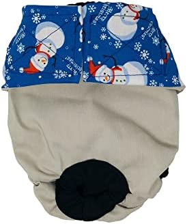 Barkertime Happy Snowman na ledenoj kremi Premium vodootporna pelena za pse, XXL, bez rupe za rep - proizvedeno u SAD-u