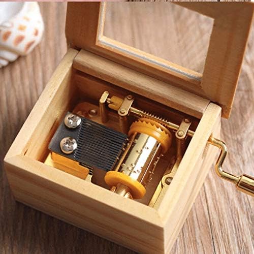 Ylyajy Music Box Drvena ručna rezbarena glazbena kutija Rođendanska ručna drvena kutija Kućni poklon Dekoracija