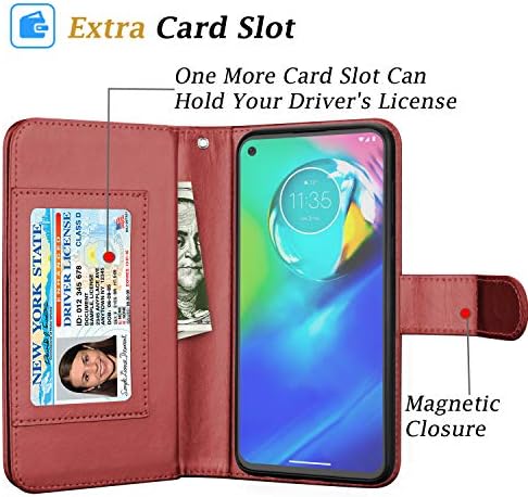 Moto G Power Case, novčanik telefon slučaj Motorola G Power, Takfox PU Koža w 9 ID držač kreditne kartice slota Folio Flip Magnetic