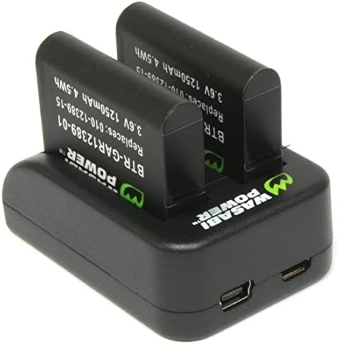 Wasabi Power dvostruki USB punjač za Garmin VIRB Ultra 30 i Garmin 010-01529-03, 010-12389-15