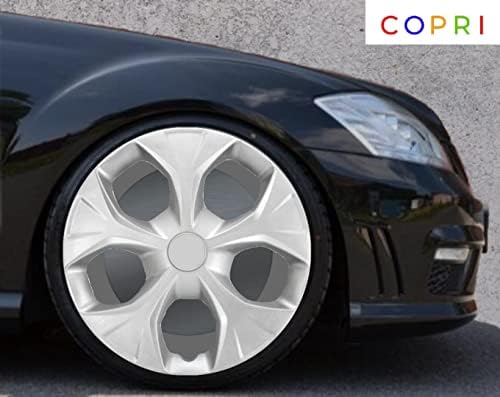 Coprit set poklopca od 4 kotača 15 inčni srebrni čvorište Snap-on odgovara Hyundai Accent