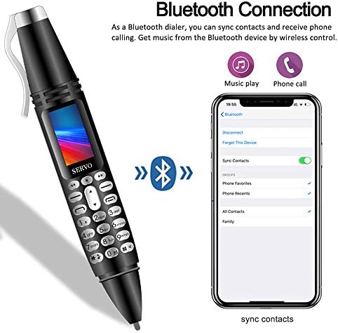 PEN mini mobitel Bluetooth Dialer 0,96 Tiny ekran Podrška za mobilne telefone GSM Dual SIM Max 32G TF kartica sa fotoaparatom Svjetiljka Radio muzički uređaj punjivi