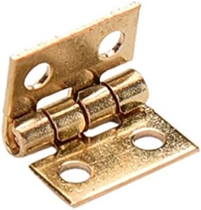SXNBH 10pcs mesingani mini šarke Mali ukrasni nakit drveni kutija za vrata šarke sa noktima Namještaj za lutke Acc