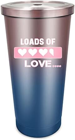 DXse boce za vodu Valentines Dan kafe Šalica za kavu Love od nehrđajućeg čelika šalice sa poklopcem od nehrđajućeg čelika za kavu