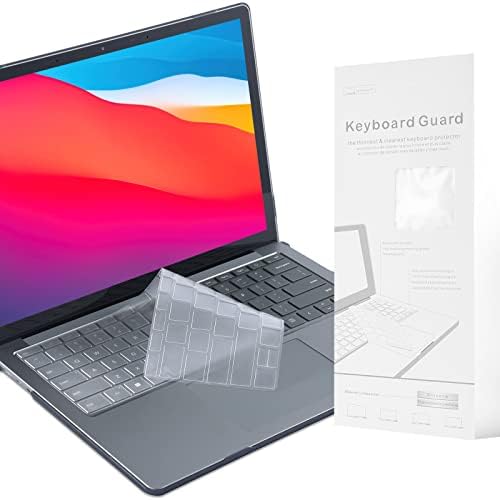 EooCoo Premium poklopac tastature Ultra Thin za 2023-2020 Microsoft Surface Laptop Go 2/1, Model: 2013/1943, Američki izgled, Clear
