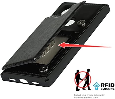 Jaorty Pixel 4A 4G torbica za novčanik sa RFID držačem kartice za blokiranje,Dupla magnetna dugmad Premium PU kožni stalak preklopna