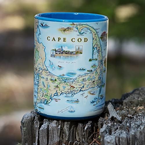 Xplorer mape Cape Cod karta keramička šolja za kafu, čaj, kakao, topla čokolada, šolje za kuvanje i hladna pića, BPA-FREE - za kancelariju,