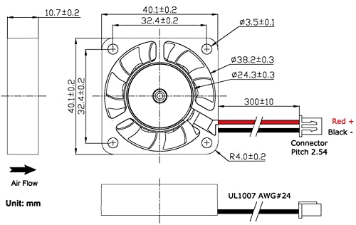 Ender 3 originalni ventilator, 2 paket 4010 ventilatori DC 24V za ENDER 3D štampač ili ender 3 V2 Pro 3x CR-10S, dvostruki kuglični ležaj 2pin 40x40x10mm turbine bez četkice Turbo