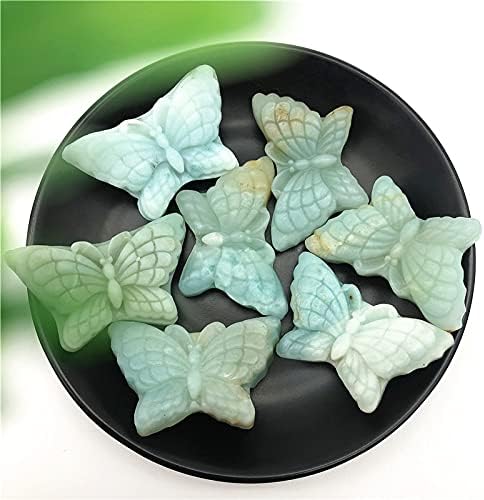 Binnanfang AC216 1pcs Natural ite Butterfly Sky Blue Hand Clebled Polirani kamenci u obliku leptira Prirodni kamenje i minerali Kristali