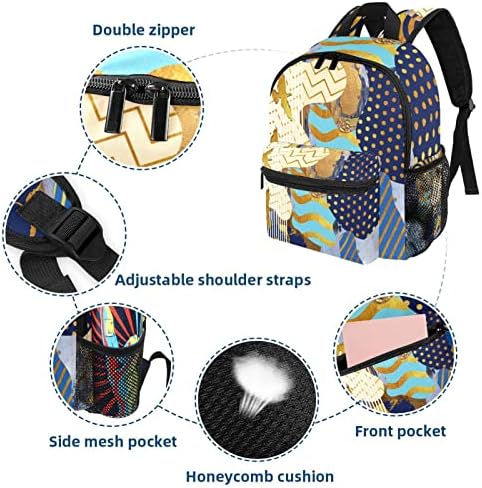 VBFOFBV PUTNA PUTNA DPPACKA ZA ŽENE, Pješački ruksak na otvorenom Sportski ruksack casual paypack, japanski zlatni apstraktni pruge