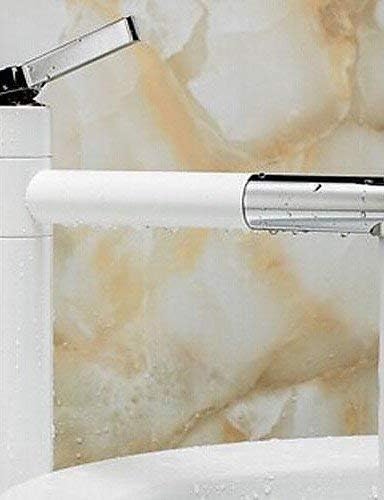 Xyyxdd bijela slika Jednokrevetna ručka slavina za umivaonik u kupaonici