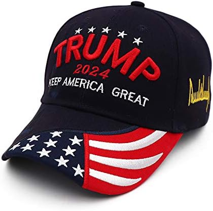 Trump 2024 šešir - Donald Trump šešir - 2024 držite Ameriku veliki šešir-MAGA Camo vezena Podesiva bejzbol kapa sa američkom zastavom