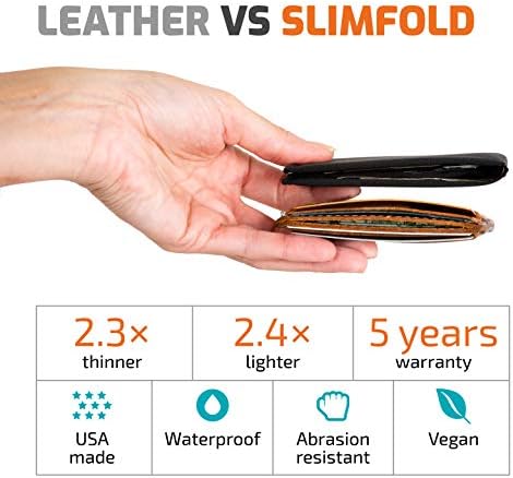 Slimfold™ minimalistički novčanik - RFID opcija-tanka, izdržljiva i vodootporna zagarantovana-napravljena u SAD - u-Originalna veličina