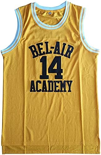 Smith Basketball Jersey # 14 Bel Air Academy ušiveni muški sportski dres žuti S-XXXL