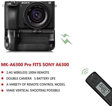 Meike MK-A6300 PRO vertikalno snimanje baterija Grip Power pakovanje sa 100m 2,4 g Hz bežični daljinski upravljač za Sony A6300 A6000 kameru