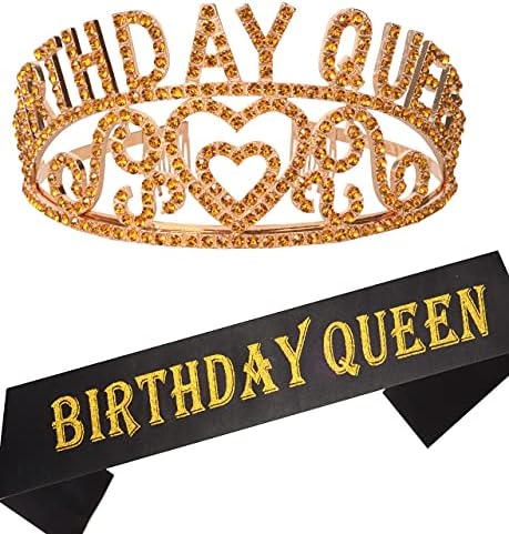 Rođendanski ukrasi, sretan rođendan, božićni pokloni, rođendanska kraljica Sash i Tiara, rođendanska djevojka za glavu, rođendanski