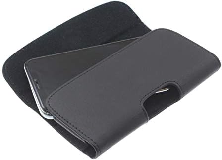 Crna PU kožna bočna poklopac zaštitna torbica za kaiš za kaiš za kaznu W petlje za T-Mobile Alcatel Fierce 2 - T-Mobile iPhone X