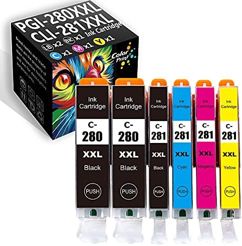 Colorprint kompatibilni Pgi280 CLI281 zamena kertridža sa mastilom za Canon 280 281 PGI-280XXL CLI-281XXL za PIXMA TR7520 TR8520 TS6120 TS6220 TS8120 TS8220 TS9520 TS9120 TS8320