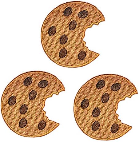 Umama Patch set od 3 Slatka kolačića vezena zakrpa CHOCOLATE Chip Cookie ukusna feerta Hrana Crtani Dječji šivanje željeza na zakrpama