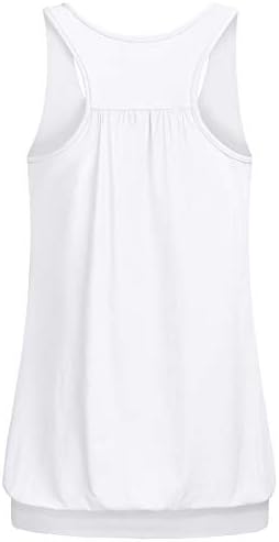 Miusey Womens bez rukava Okrugli izrez Labavi fit Racerback Yoga Cisterna Vrh