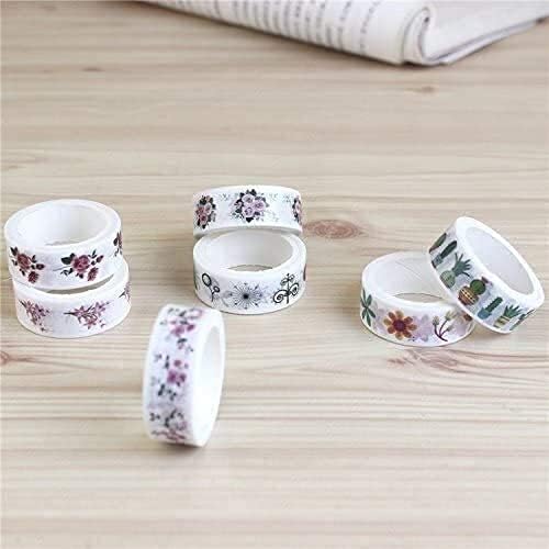 ZJFF 4pcs Diy Washi TASIR maskiranje papirnih traka za umjetnost i zanat traka traka za papir u boji ukrasna traka naljepnica za naljepnicu Dnevni dio Dnevni dio