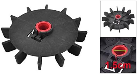 Uxcell Zamjena crna plastična unutrašnja dia 15mm 12 rotor motorna ventilatora