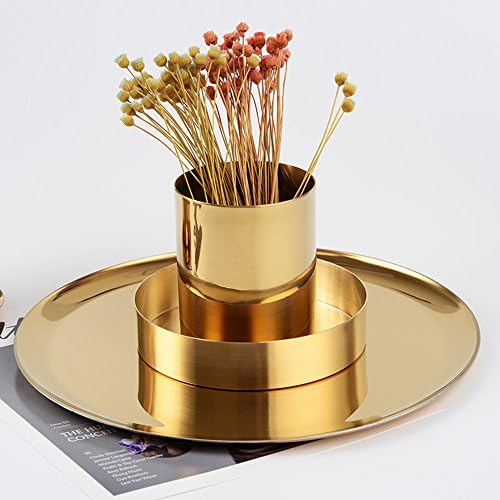 Zlatna čaša od nehrđajućeg čelika za kućne kancelarijske stolove organizatori višestruki upotrebljavaju olovku za cvijeću mini vaza