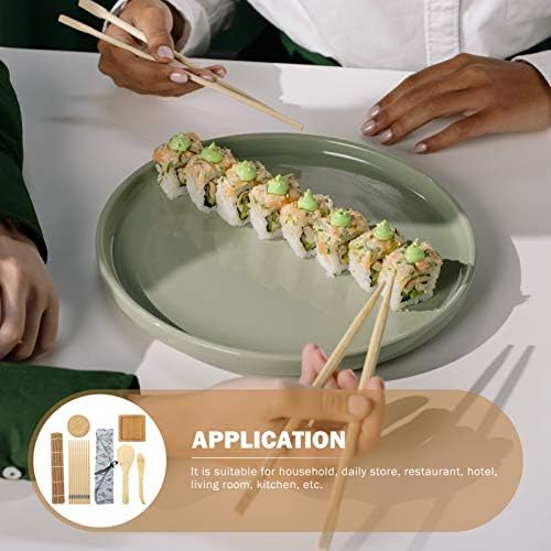 HEMOTON kuhinjski pribor za posuđe Sushi Plate Set Sabi Chort Set alata uključuje 5 parova 3 suši valjane matice riže scoop lopatica
