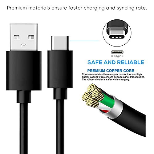 5ft USB Tip C punjača kabl za punjenje kabl za napajanje kompatibilan sa za izvanredan Tablet od 2 papira, Alcatel Joy Tab 2, Nook