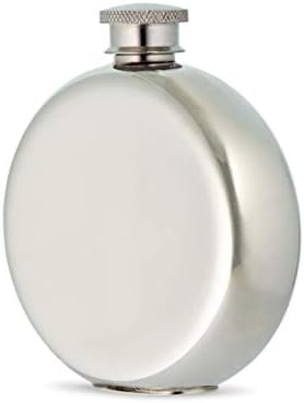 Edwin Blyde & Co okruglog oblika sa klasičnim kitnjastim dizajnom čička Spirit tikvica, kositar, 6 oz