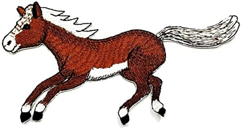 Kleenplus 3kom. Smeđi konj vezeno gvožđe na šivati flaster za Kostimiranu odeću farmerke jakne šeširi ruksaci majice modni Arts naljepnice za crtane naljepnice