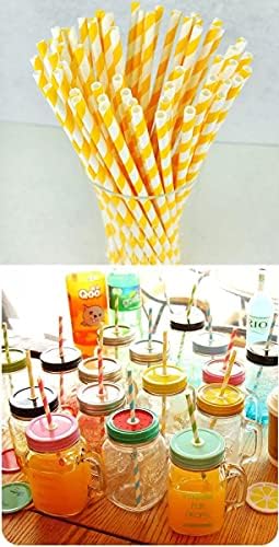 PYX biorazgradive papirne slamke od 600 pakovanja - 8 duginih papirnih slamki za piće-Bulk papirne slamke za sokove, šejkove, Smutije, dekoracije potrepština