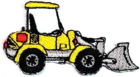 Kleenplus 3kom. Mini Bager Traktor Vezena Patch Tkanina Naljepnica Žuta Car Cartoon Pegla Na Šivajte Suvenir Poklon Zakrpe Logo Obući Farmerke Jakne Šeširi Ruksaci Košulje Dodatna Oprema