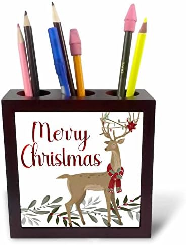 3drose Sretan Božić sa Božić Jelena u svjetla i držači šal-pločica olovku
