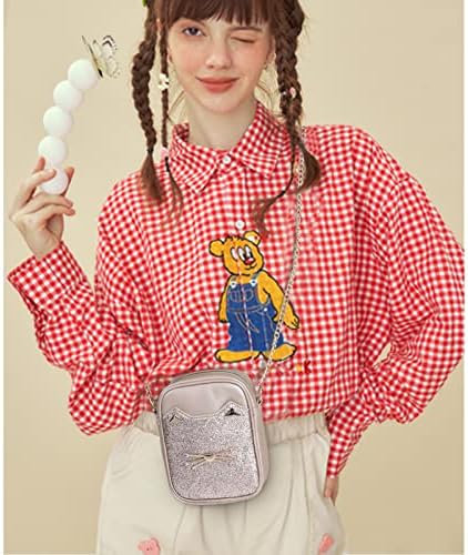 Slatka Crossbody torbica za tinejdžerke mala torbica i Cat Crossbody torbe za žene Poklon sa metalnim lancem