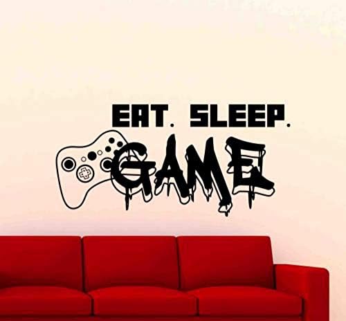 Jedite kontroler za igranje za spavanje Zidni kontroler Gamepad Video igra Način navodi igraonica Gaming naljepnica Gamer poklon vinil