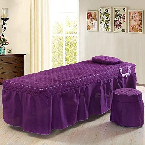 Štampanje kompleta listova za masažu, meki pamuk čiste boje Spa Beauty Bed Cover Simple Quilting Massage Cover salonska posteljina