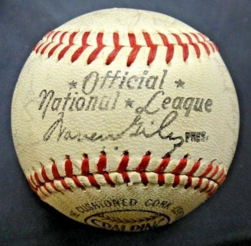 1965. St Louis Cardinals potpisao je bejzbol poplave Carlton Boyer Gibson 28 potpisi - autogramirani bejzbol